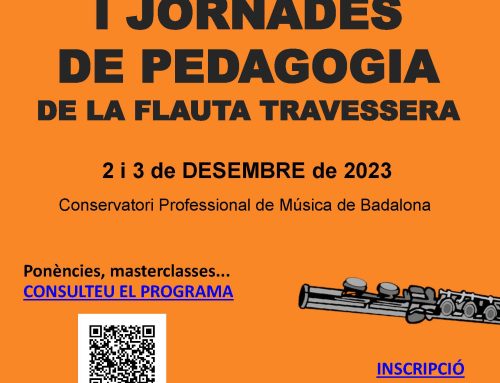 I Jornades de Pedagogia de la flauta travessera